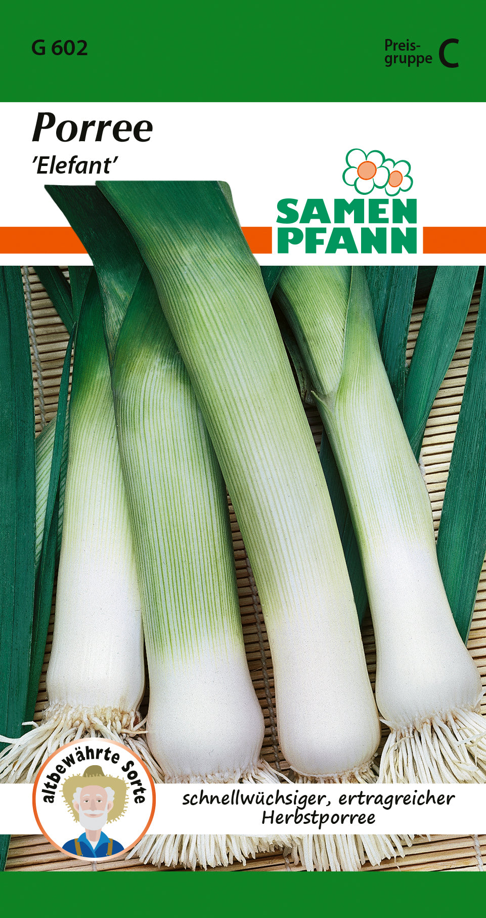 Samen Pfann Porree Elefant