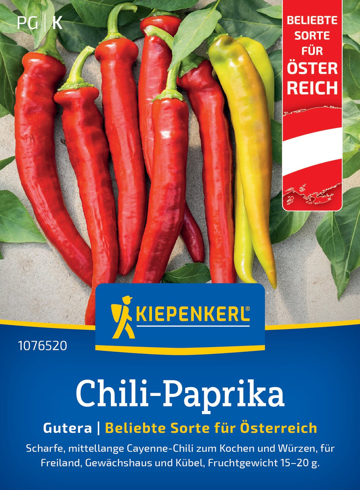 Kiepenkerl Chili-Paprika Gutera Österreich Sorte