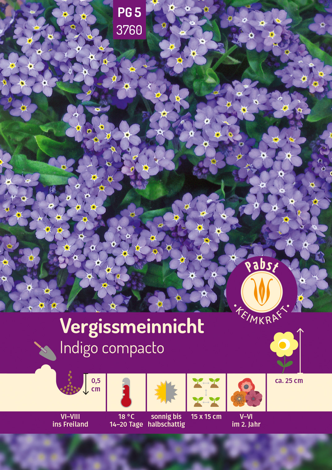 Pabst Keimkraft Vergissmeinnicht Indigo compacto