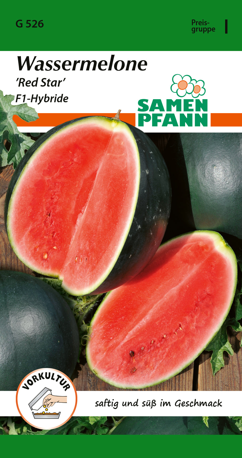 Samen Pfann Red Star Wassermelonen