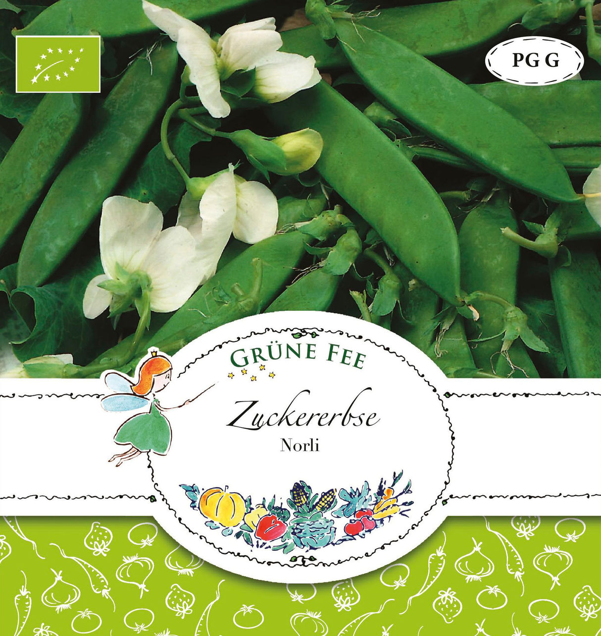Grüne Fee Zuckererbsen Norli frühe mittelgrün