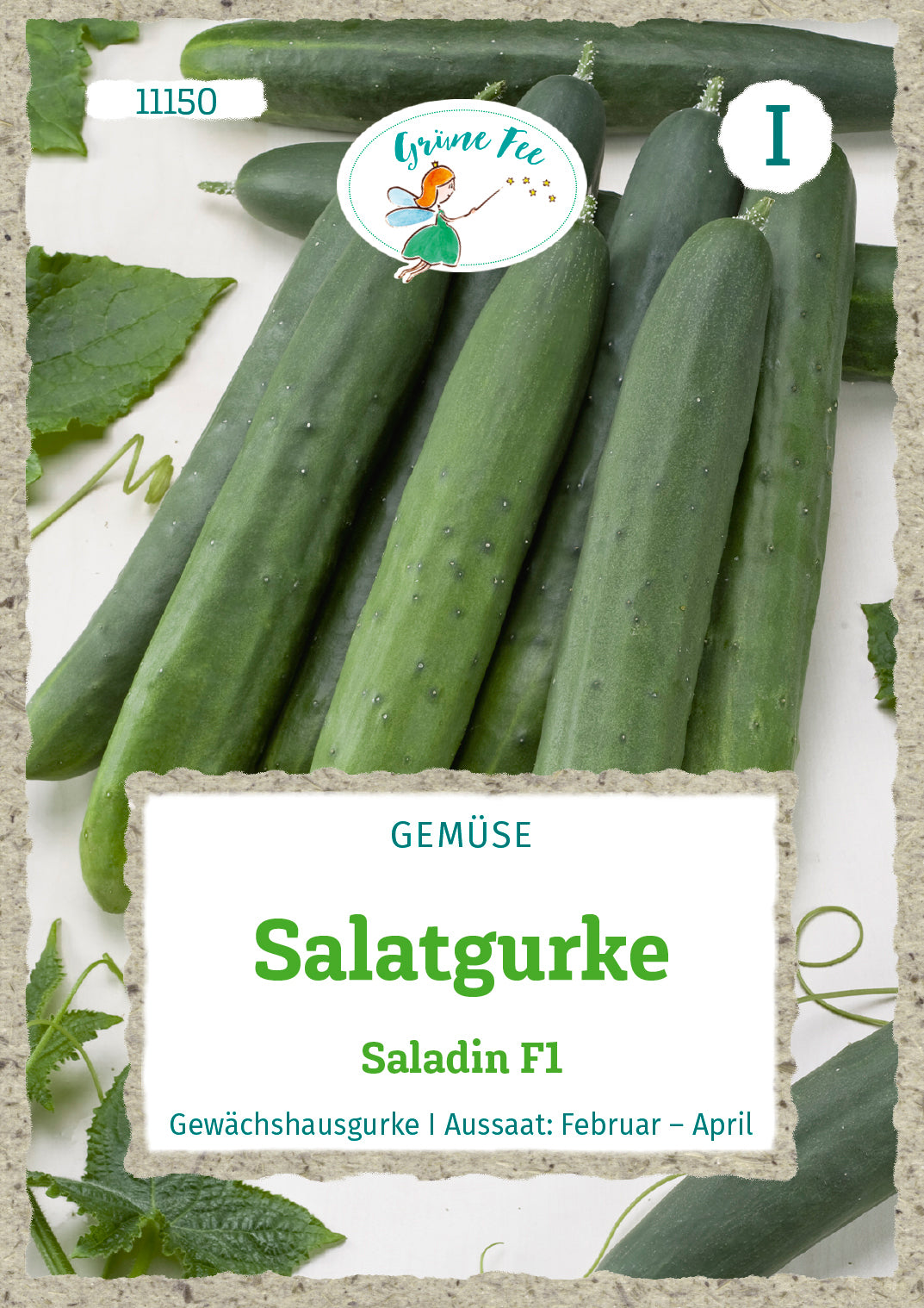 Grüne Fee Salatgurken Saladin F1