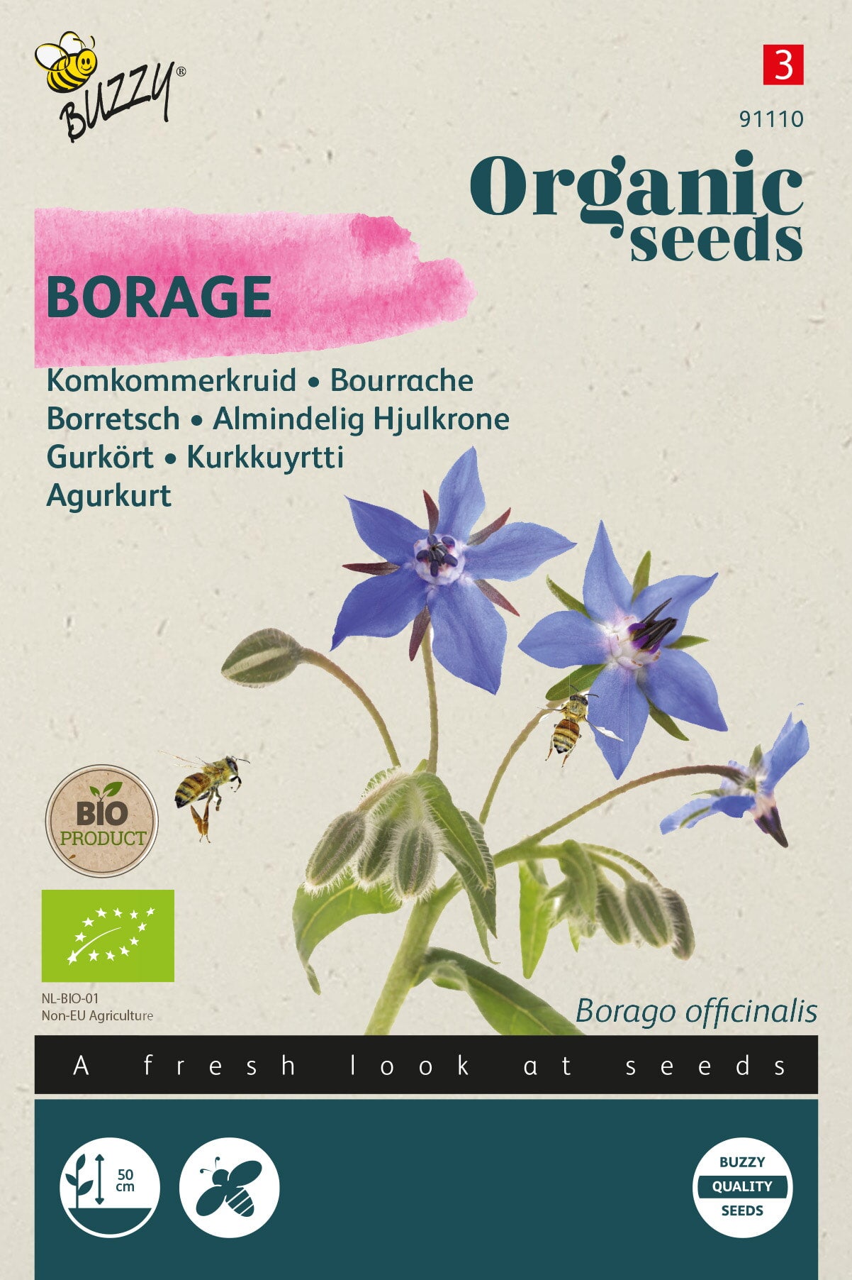 Buzzy Organic Seeds BIO Borretsch