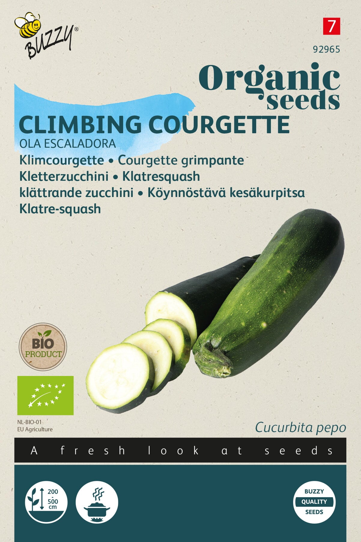 Buzzy Organic Seeds BIO Kletterzucchini Ola Escaladora
