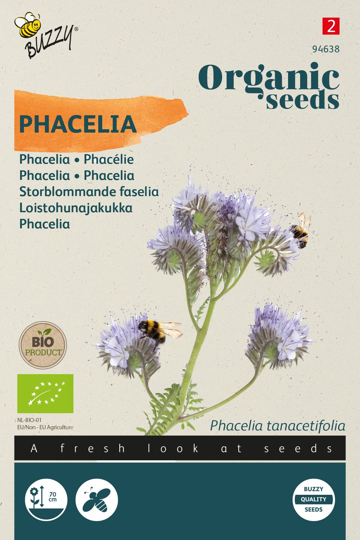 Buzzy Organic Seeds BIO Phacelia