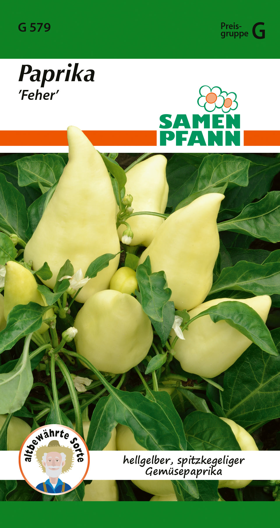 Samen Pfann Spitzpaprika Feher