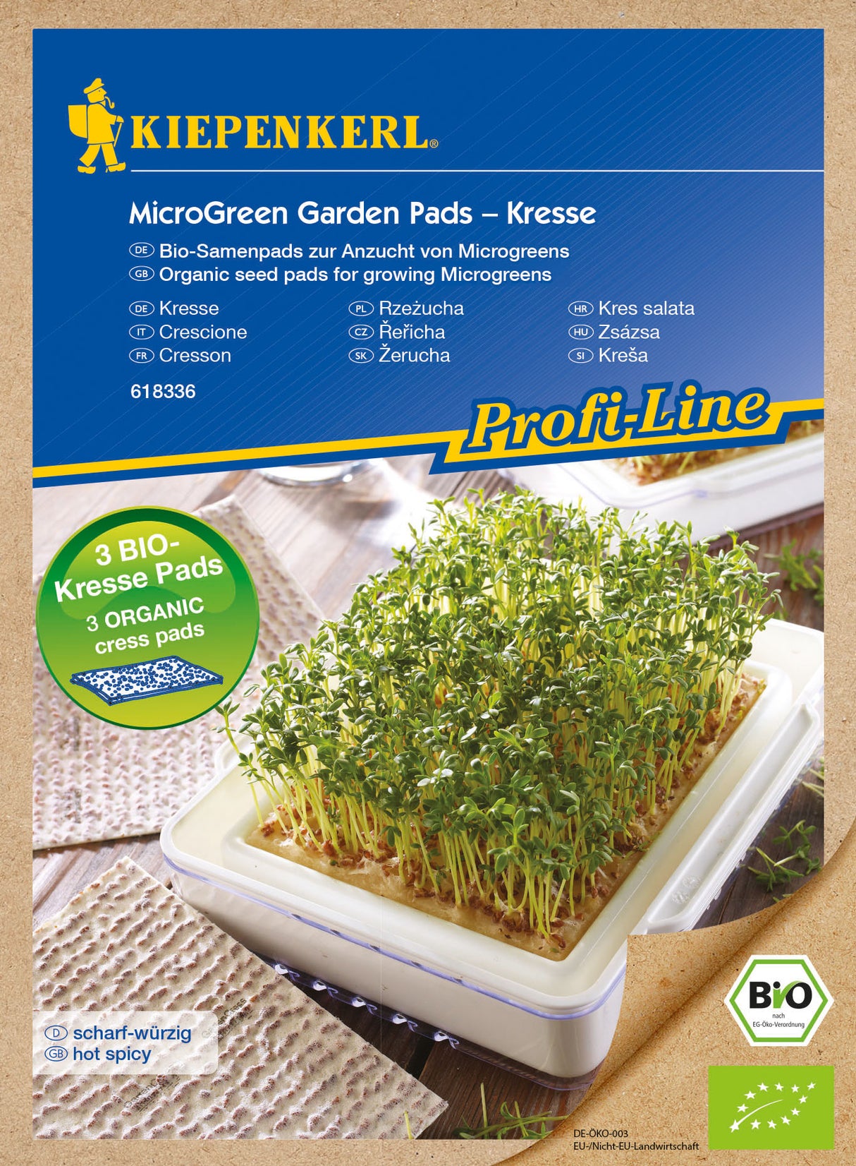 Kiepenkerl BIO Keimsprossen Microgreen Pads Kresse Nachfüllpad