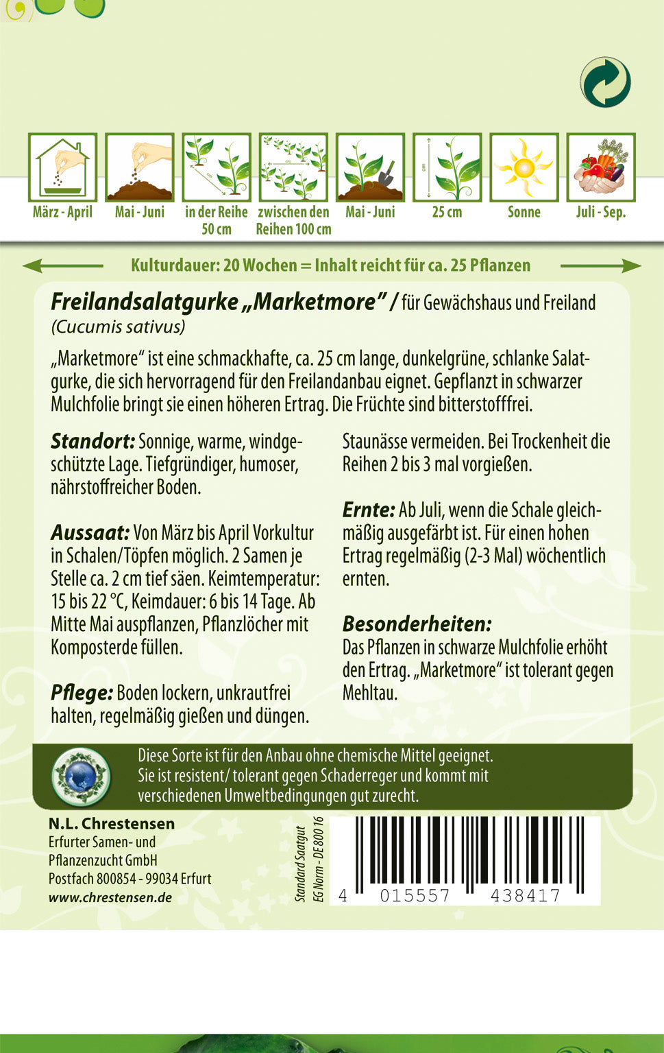 N.L. Chrestensen Gurke Marketmore