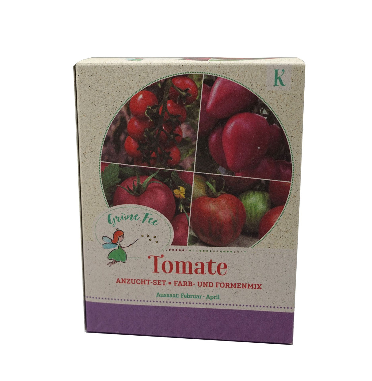 Grüne Fee Gemüse-Mischungen Gardener's delight, Berner Rose, Oxheard, Tigerella Tomaten Anzucht Set