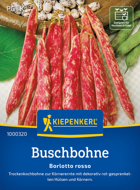 Kiepenkerl Buschbohnen Borlotto Rosso