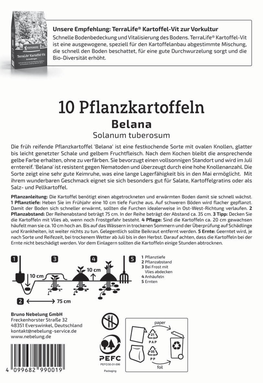 Kiepenkerl Pflanzkartoffel Belana 10 Stück