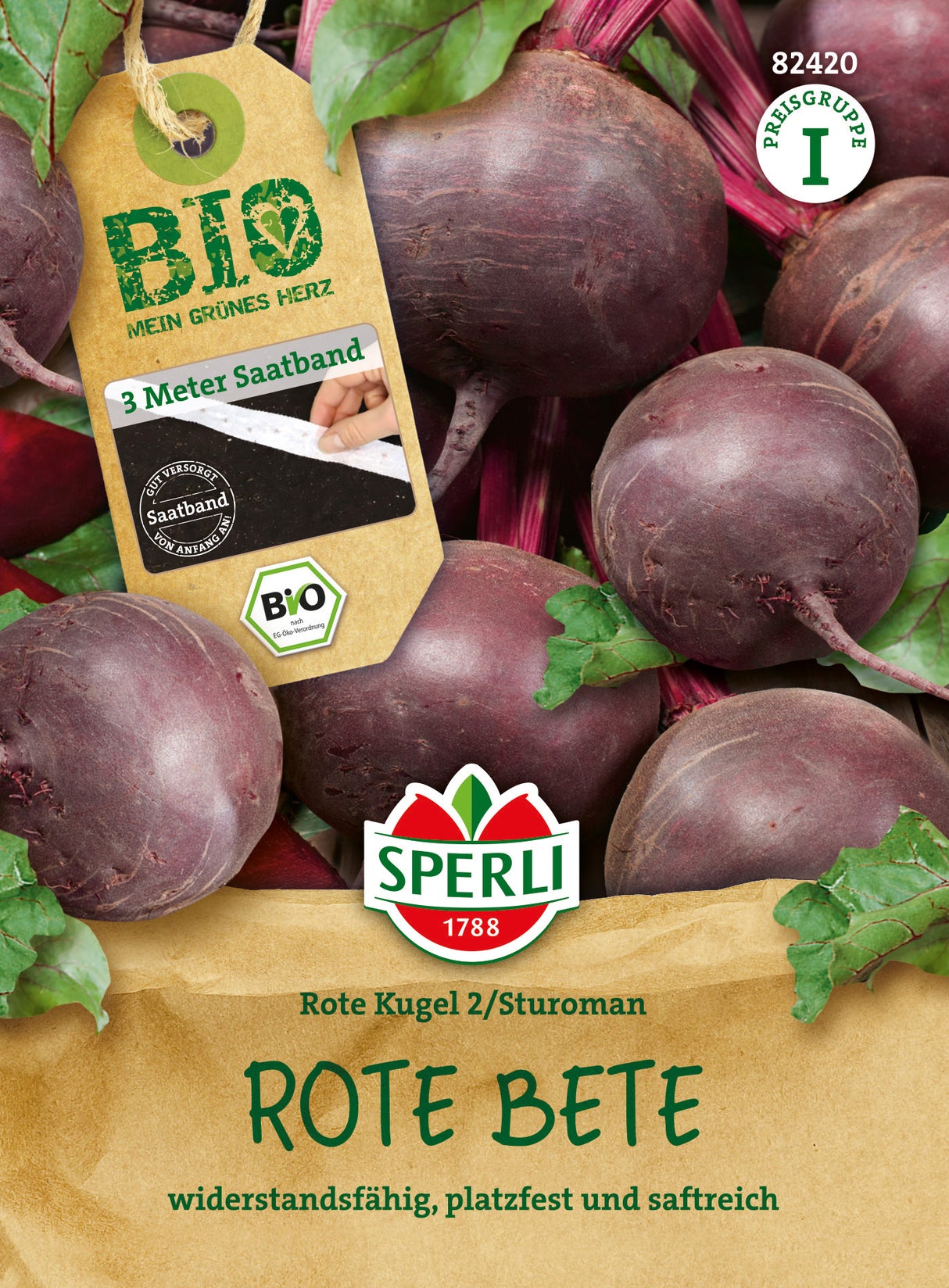 SPERLI BIO Rote Bete Rote Kugel 2/Sturoman Saatband