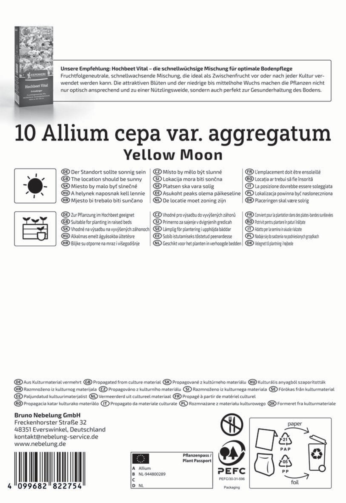 Kiepenkerl Schalotte Yellow Moon 10 Stück