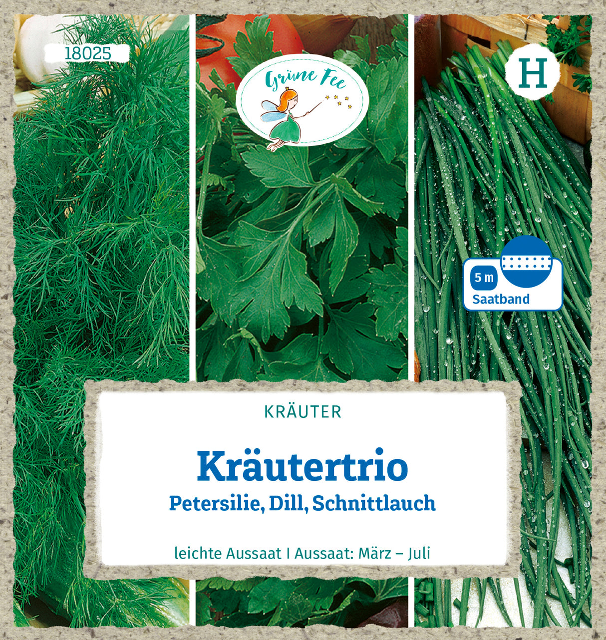 Grüne Fee Kräuter-Mischungen Tetra-Dill, Petersilie Mooskrause 2, Schnittlauch Twiggy