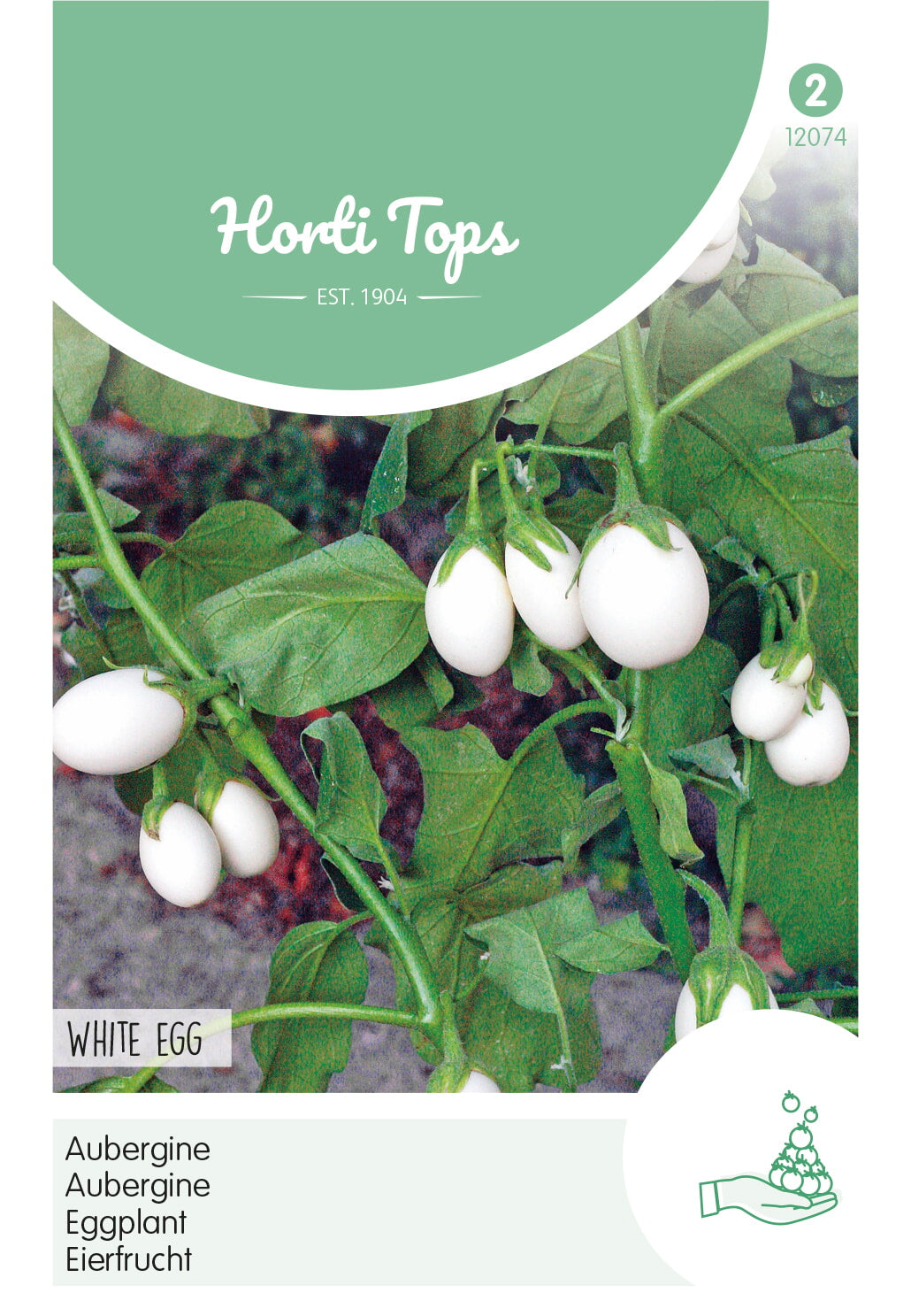 Horti Tops Aubergine White Eggs