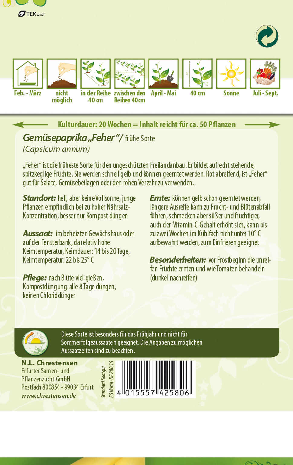 N.L. Chrestensen Paprika Feher