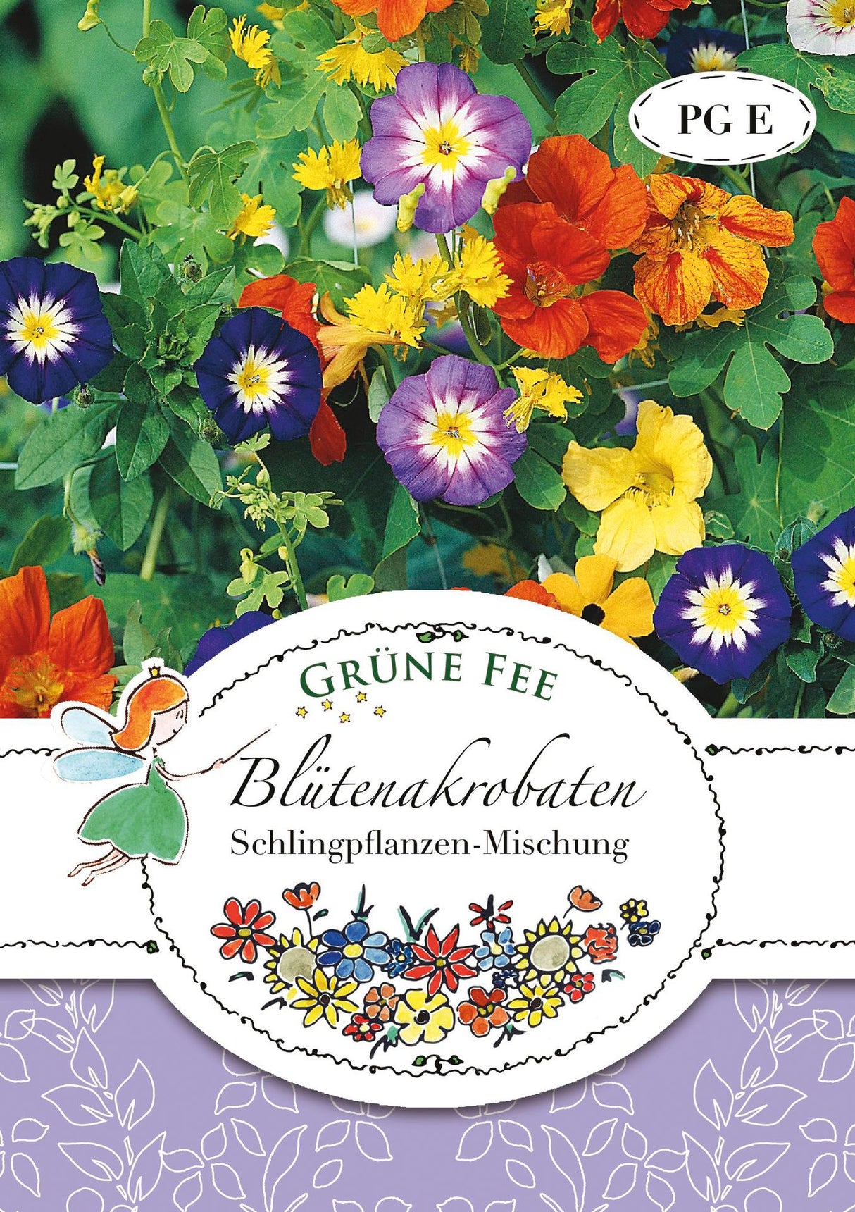 Grüne Fee Blumen-Mischung Schlingpflanzen Kletternde Sommerblumen