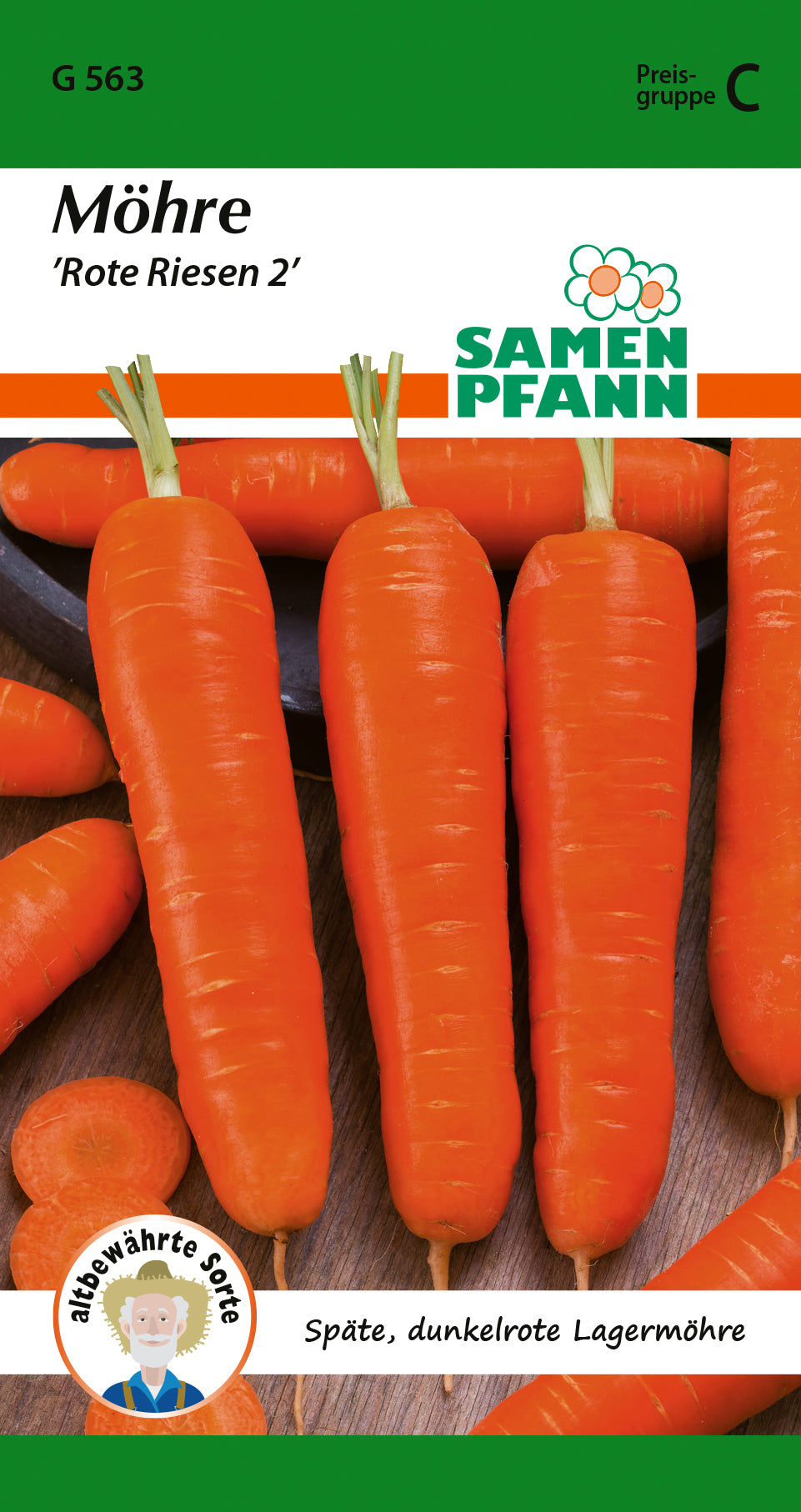 Samen Pfann Möhre Rote Riesen 2