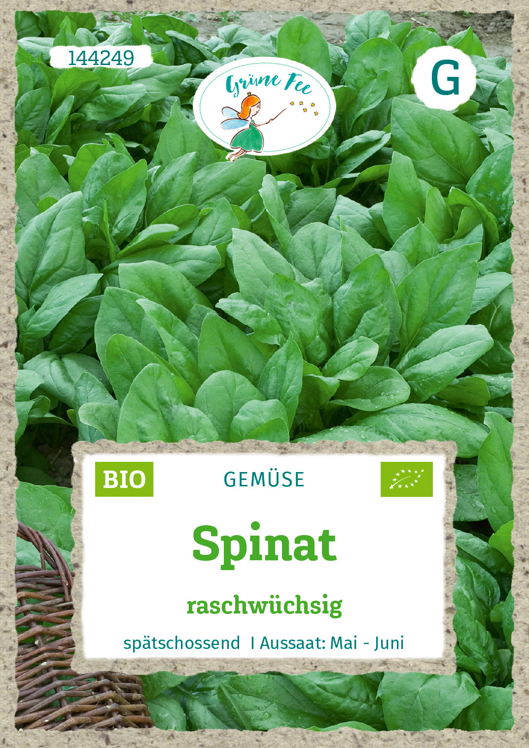 Grüne Fee Spinat dunkelgrün, raschwüchsig