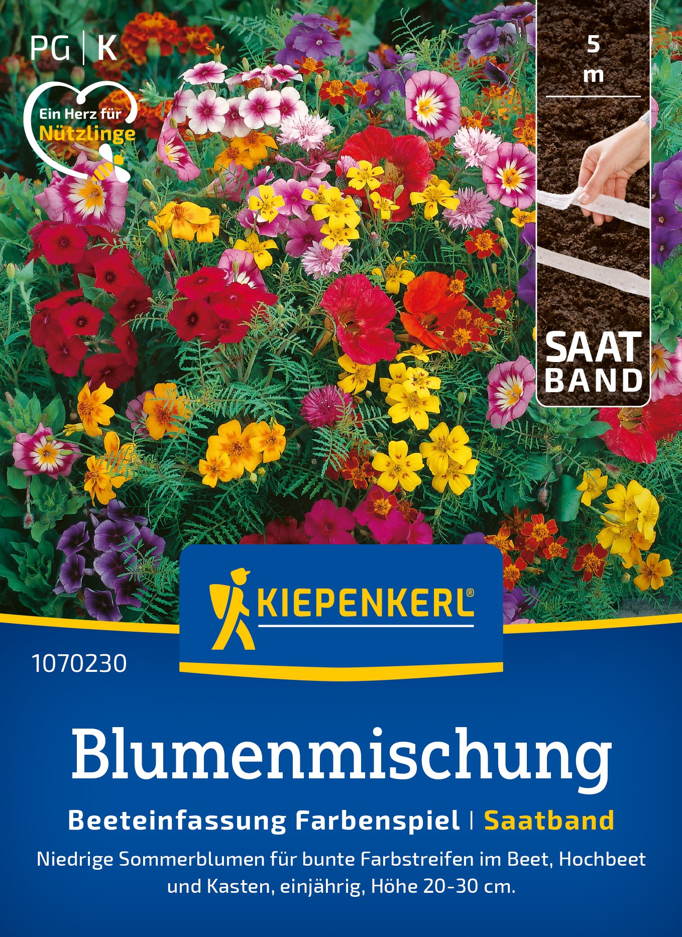 Kiepenkerl Blumensamen-Mischung Beeteinfassung Farbenspiel Saatband