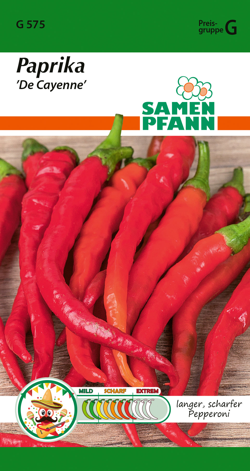 Samen Pfann Paprika De Cayenne