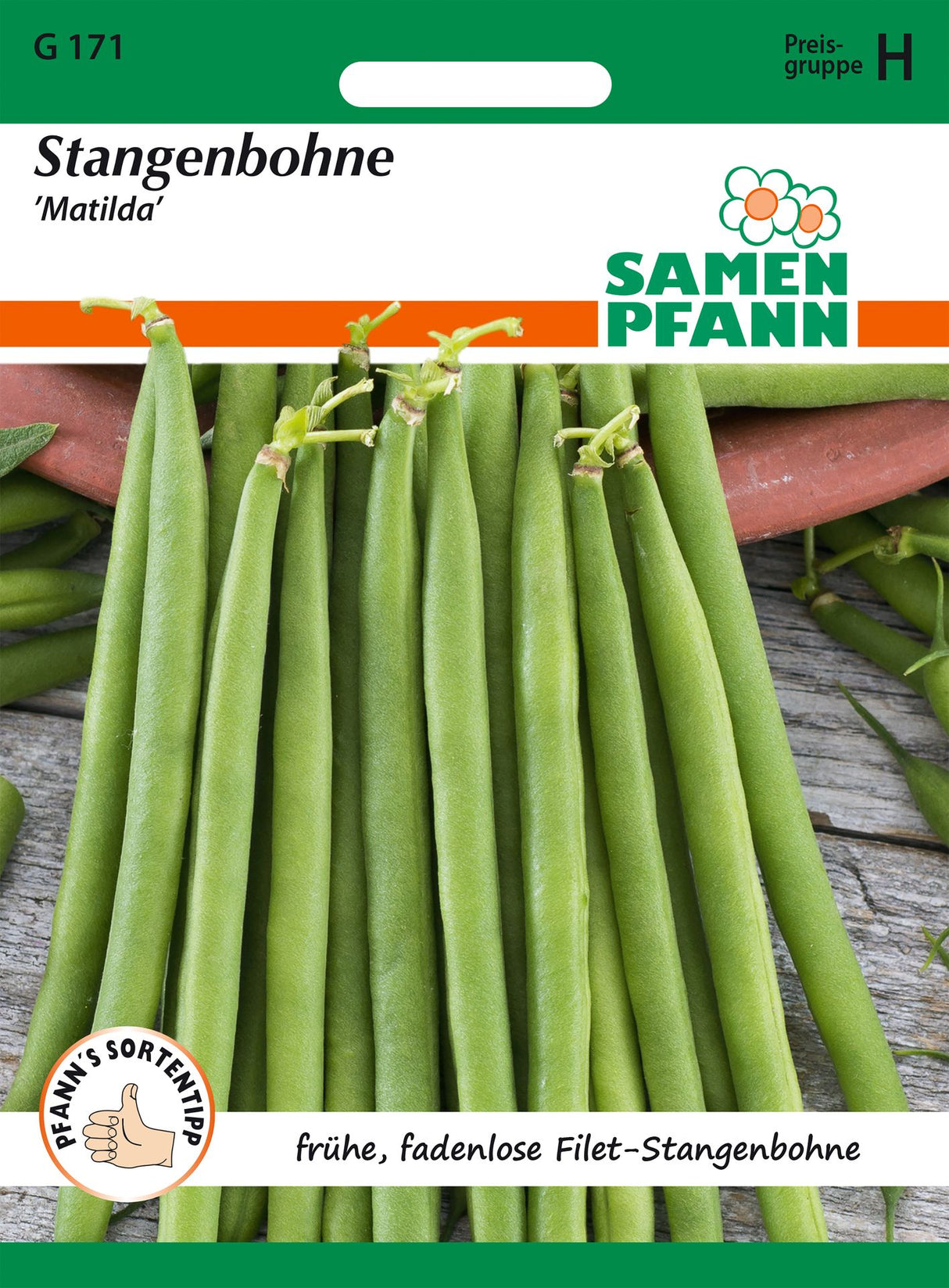 Samen Pfann Stangenbohne Matilda