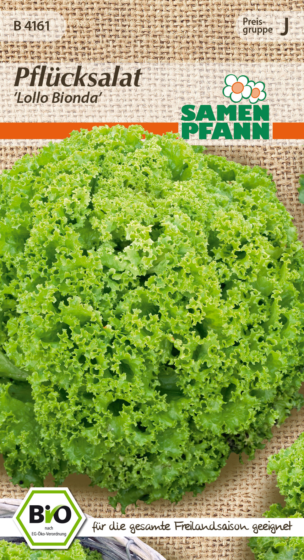 Samen Pfann BIO Pflücksalat Lollo Bionda, Villi