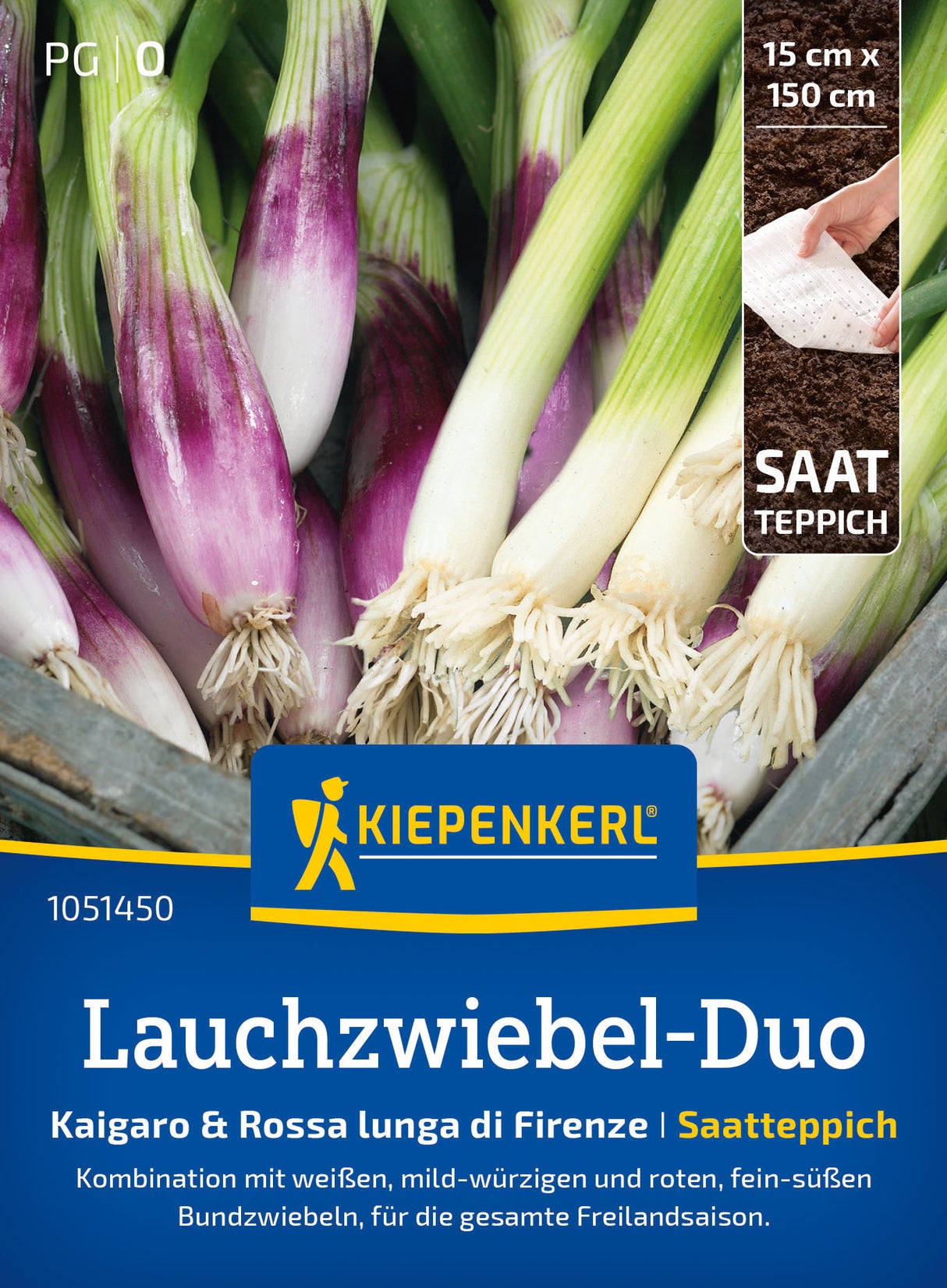 Kiepenkerl Zwiebel Kaigaro,Rossa Lunga di Firenze Saatteppich
