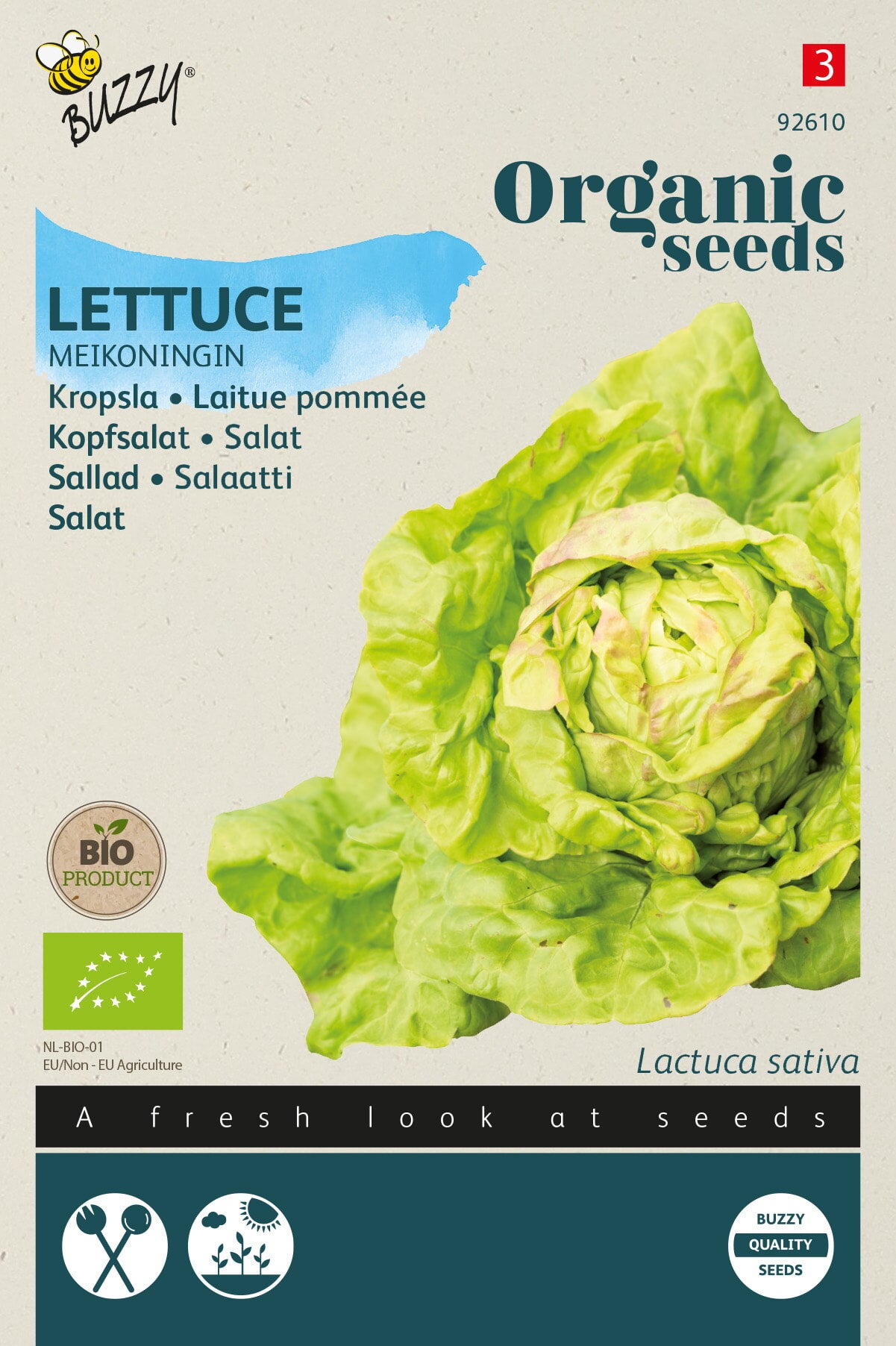 Buzzy Organic Seeds BIO Kopfsalat Maikönig