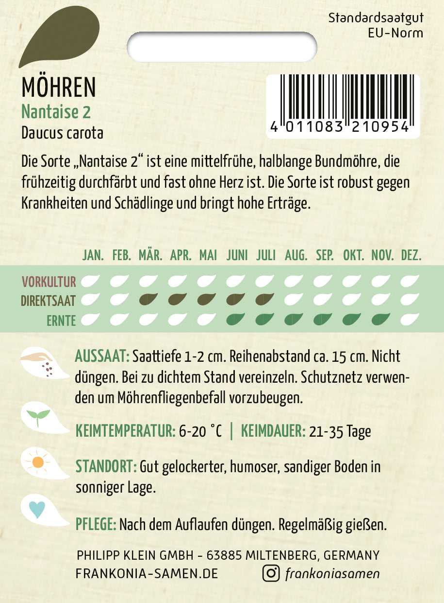 Frankonia Samen Möhren Nantaise 2