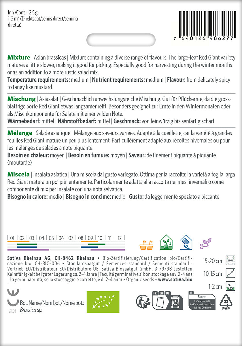 Sativa Asiasalat Mischung