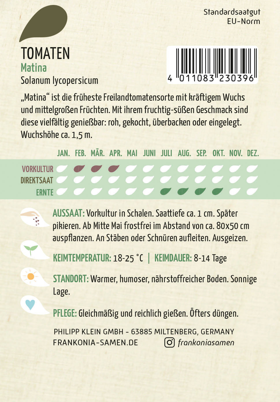 Frankonia Samen Cherrytomaten Matina