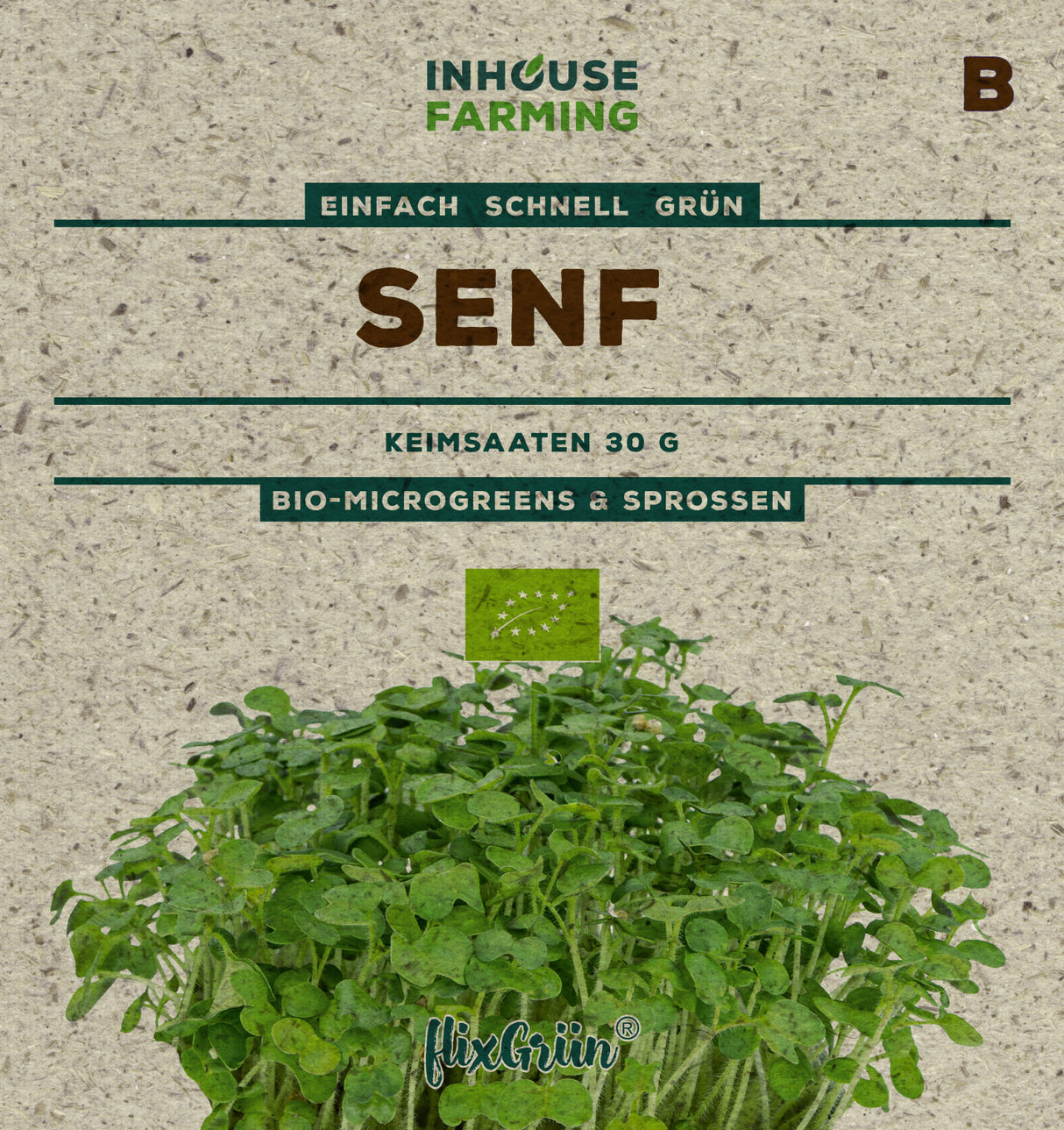 flixGrün BIO Keimsprossen Senf