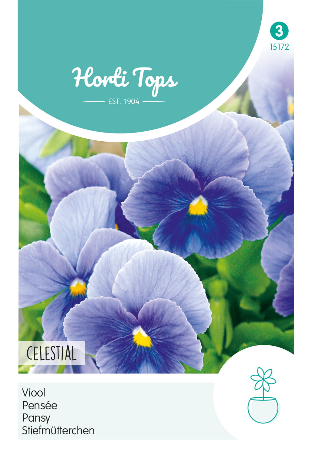 Horti Tops Stiefmütterchen Swiss Giants Celestial Sky Blue