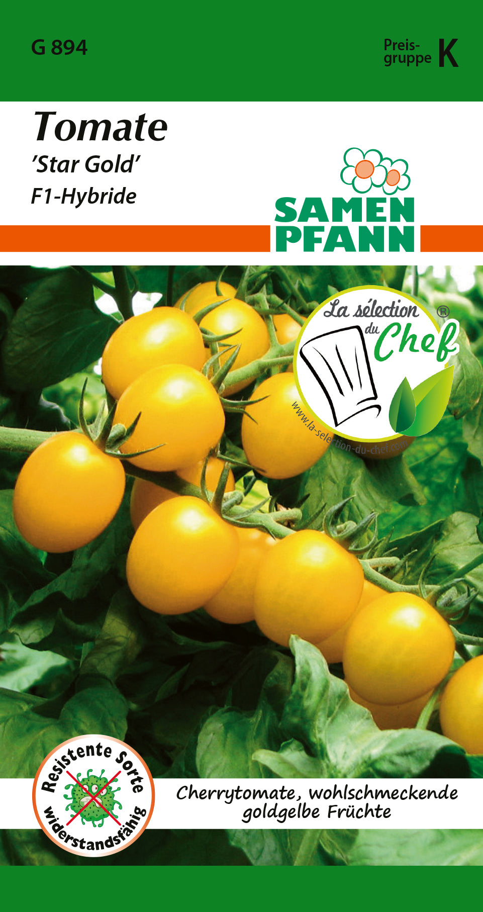 Samen Pfann Star Gold Cherrytomaten