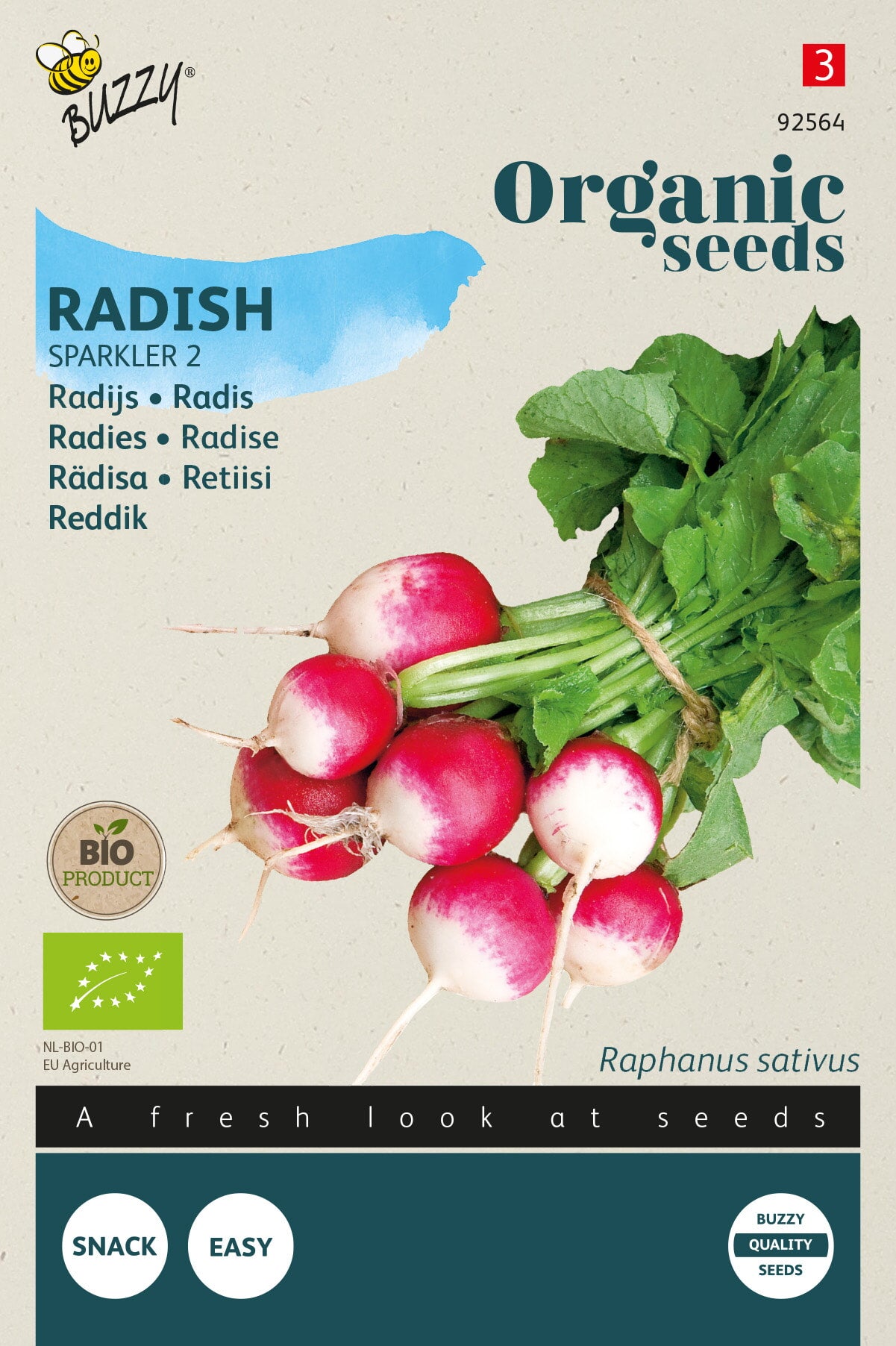 Buzzy Organic Seeds BIO Radieschen Sparkler 2