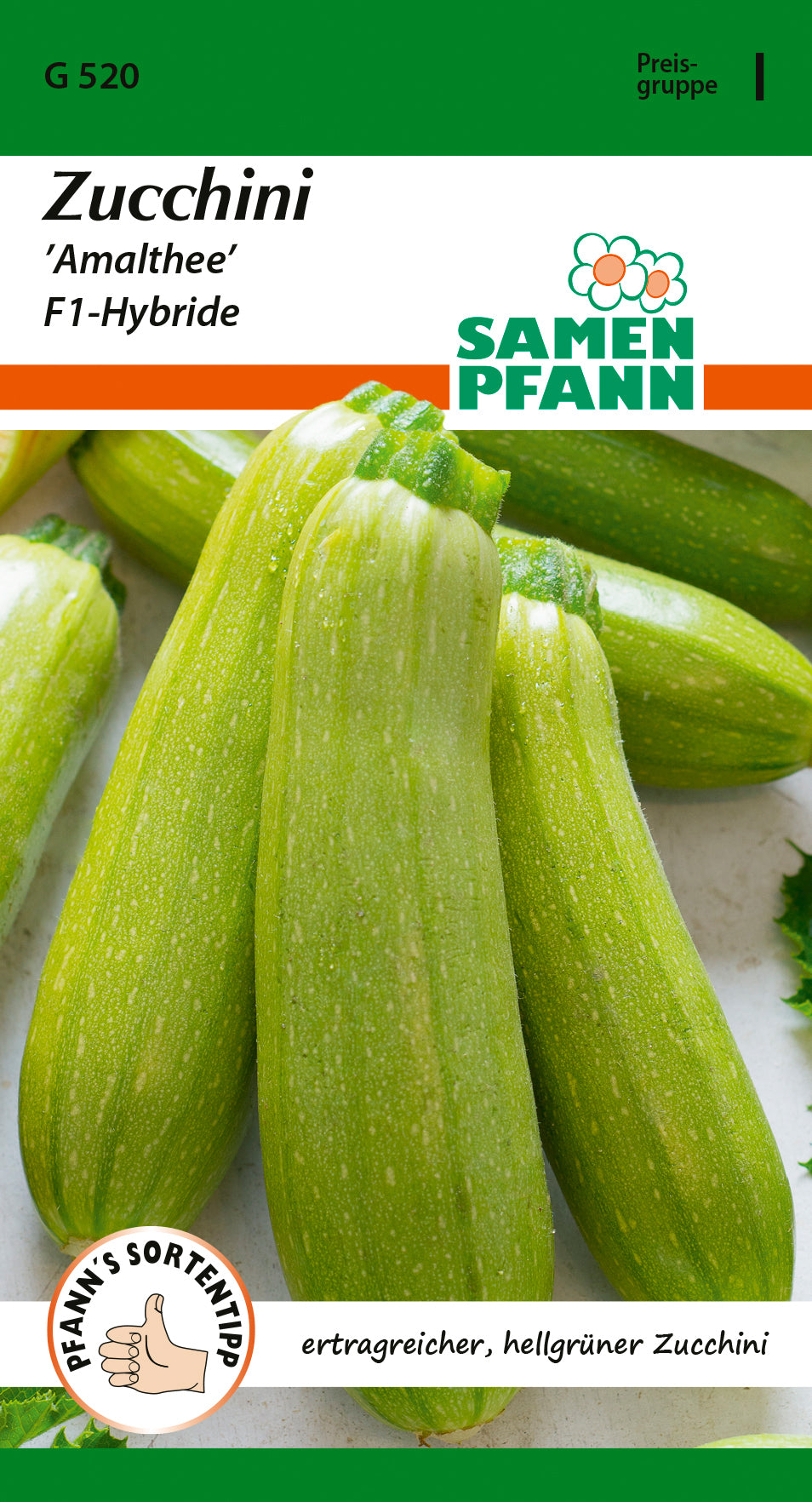 Samen Pfann Zucchini Amalthee