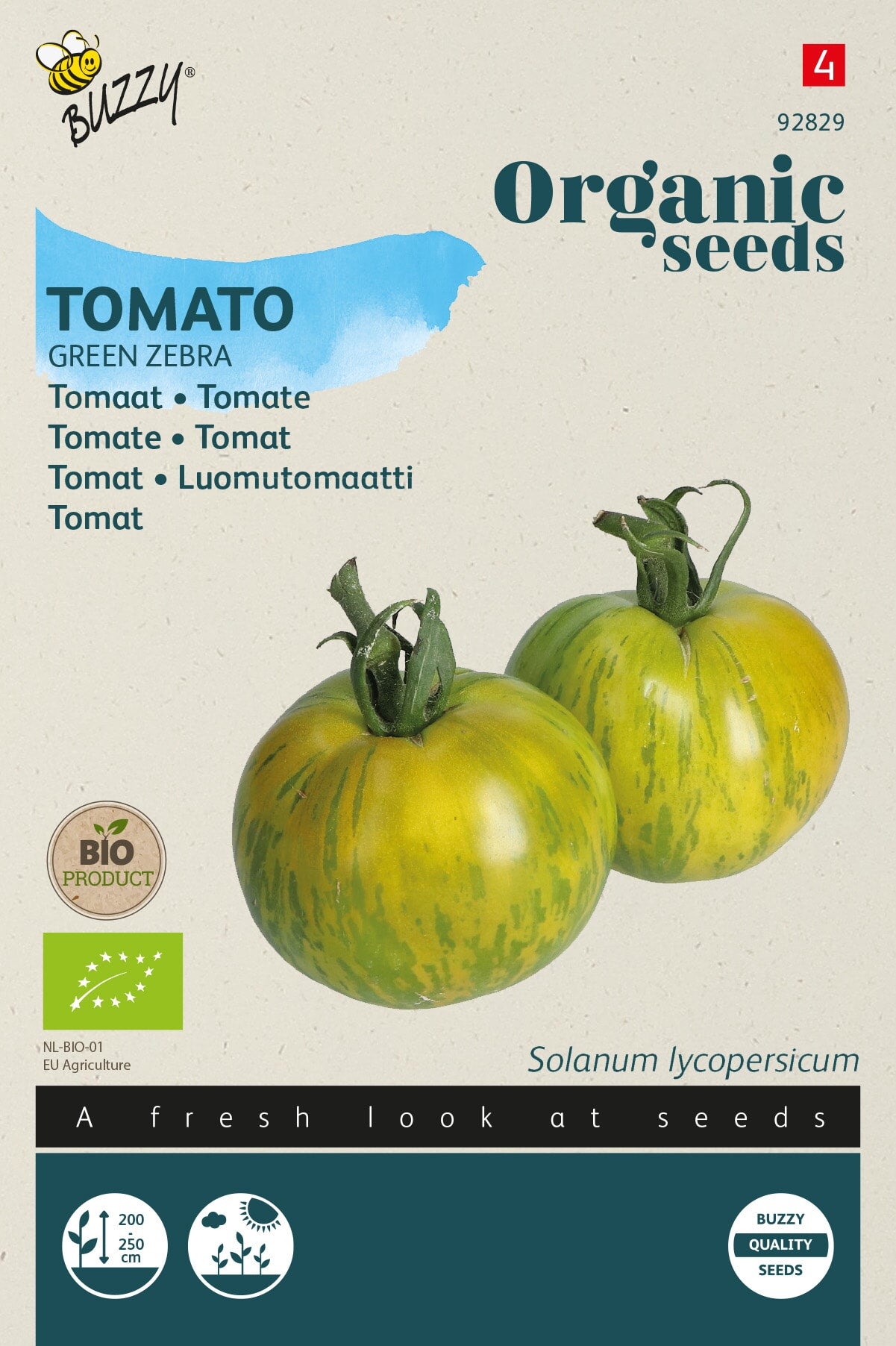 Buzzy Organic Seeds BIO Salattomaten Green Zebra