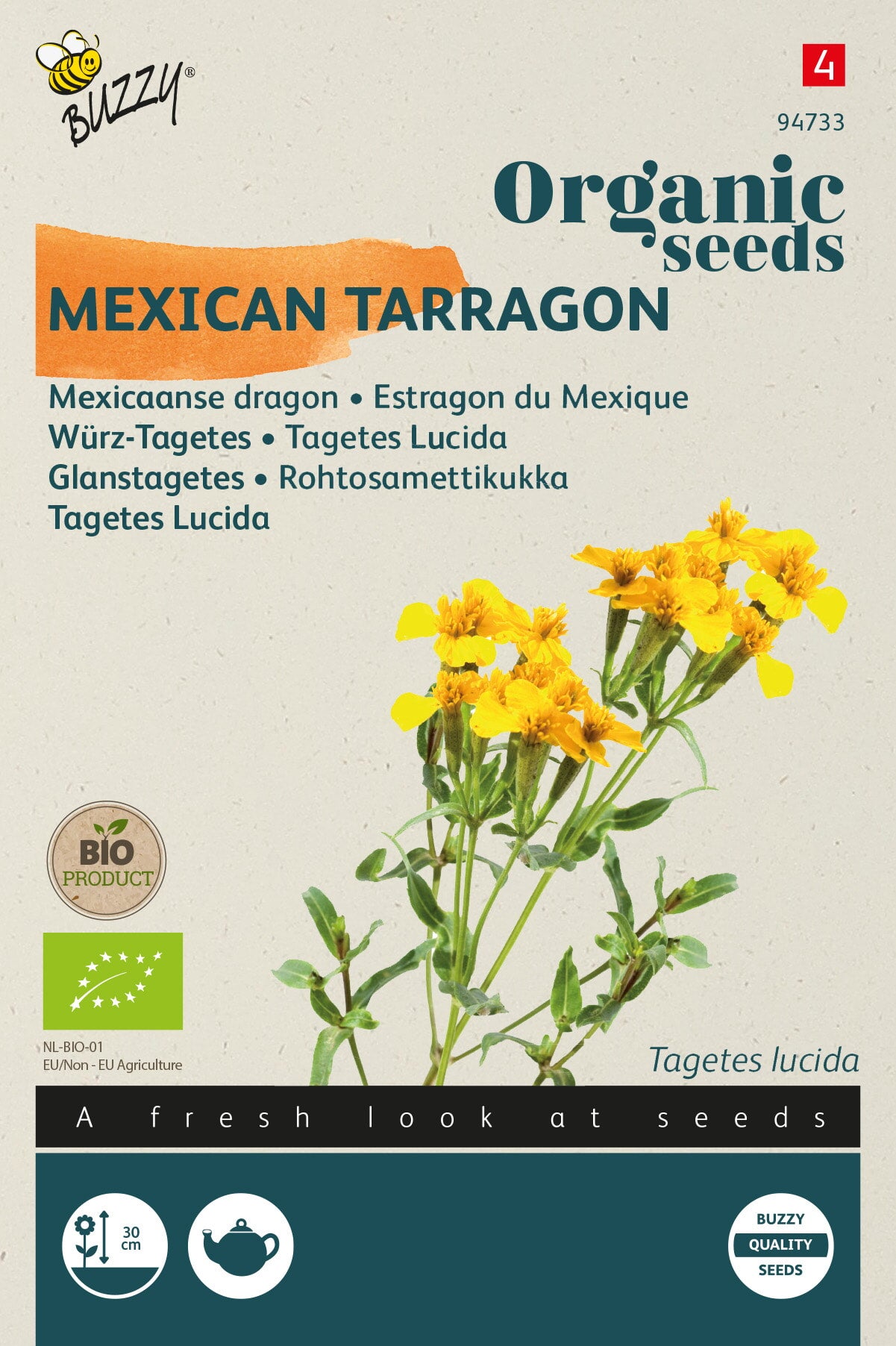 Buzzy Organic Seeds BIO Studentenblumen Würz-Tagetes