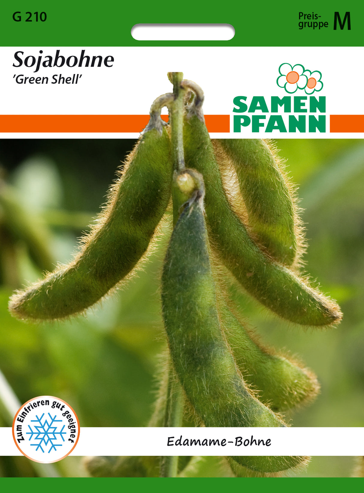 Samen Pfann Sojabohne Green Shell