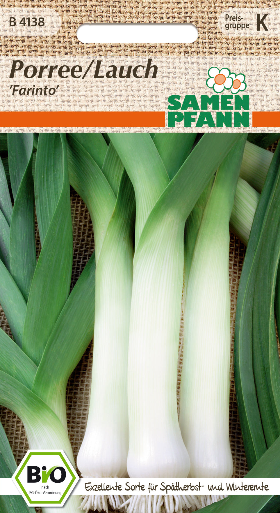 Samen Pfann BIO Lauch Farinto