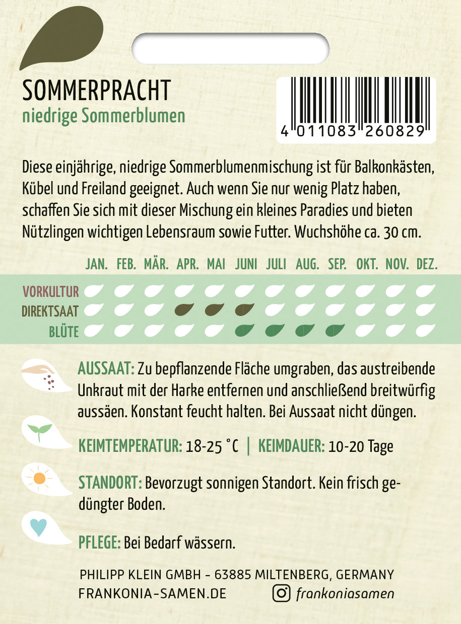 Frankonia Samen Blumensamen-Mischung niedrige Sommerblumen
