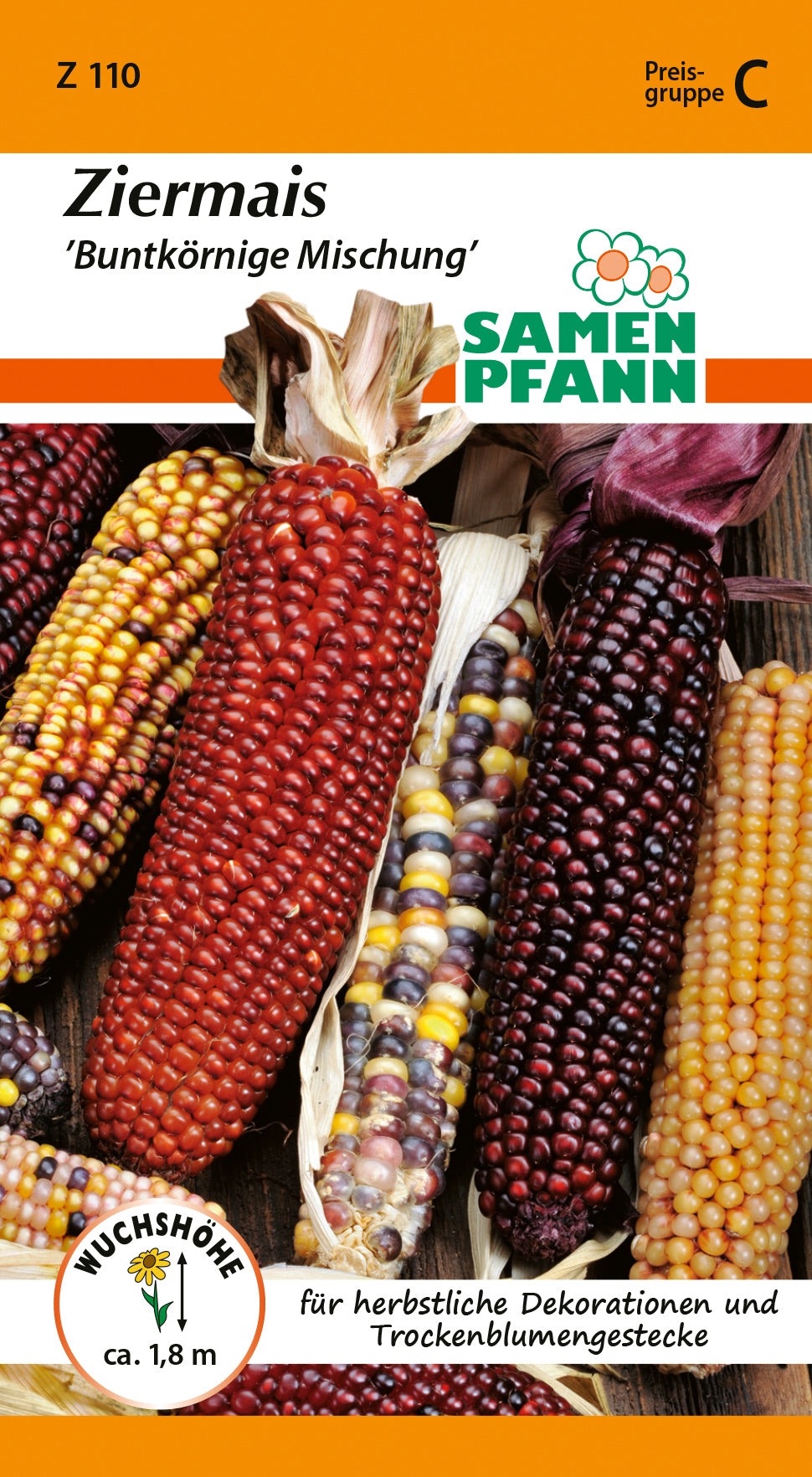 Samen Pfann Ziermais Buntkörnige Mischung