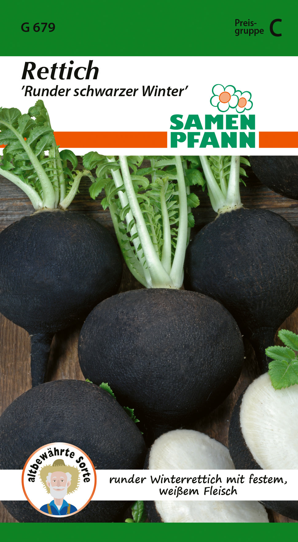 Samen Pfann Rettich Runder Schwarzer Winter