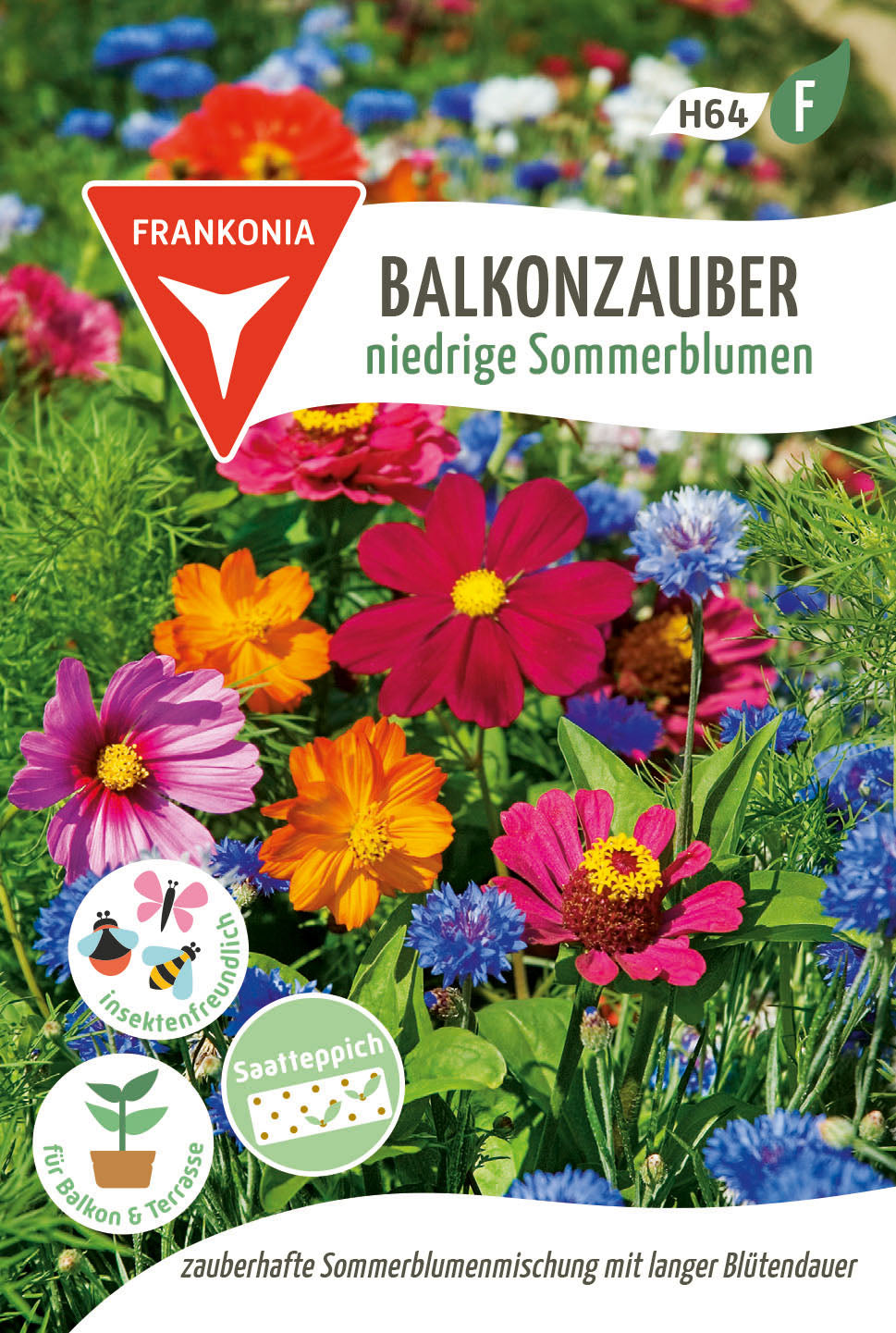 Frankonia Samen Blumensamen-Mischung niedrige Sommerblumen Saatteppich