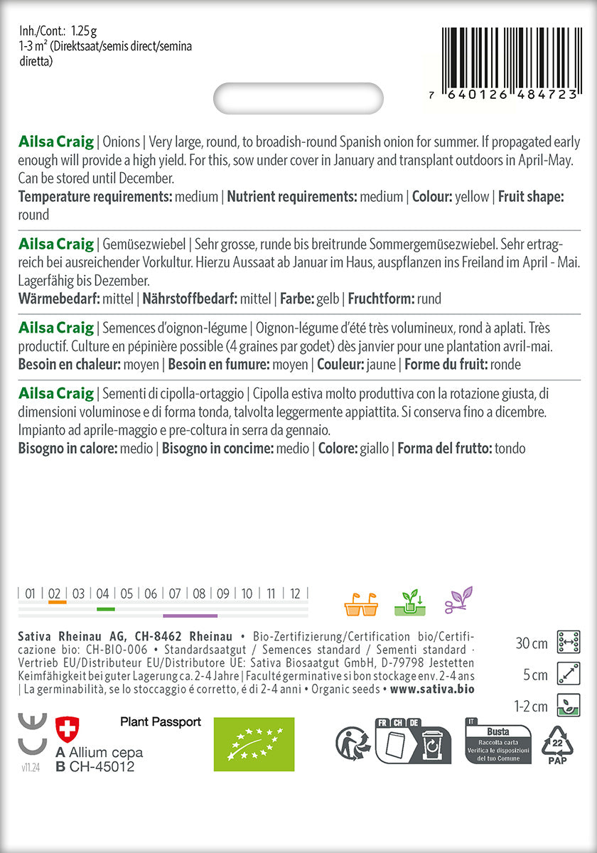 Sativa Gemüsezwiebel Ailsa Craig