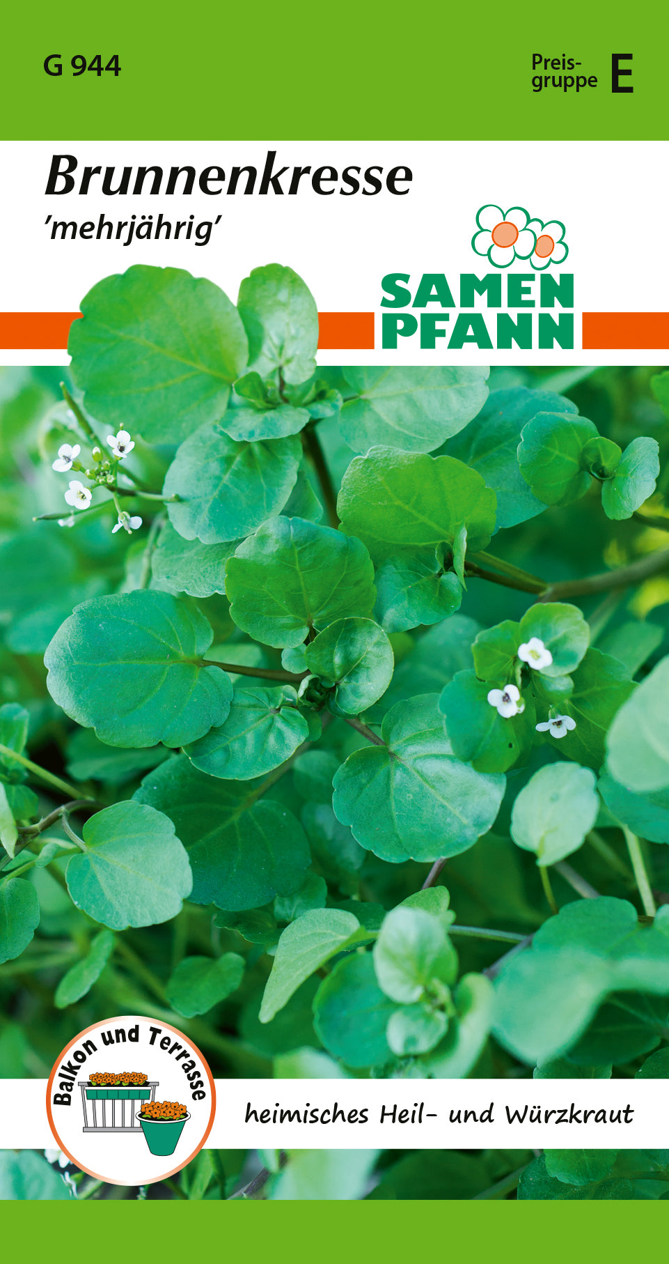 Samen Pfann Brunnenkresse Mehrjährig