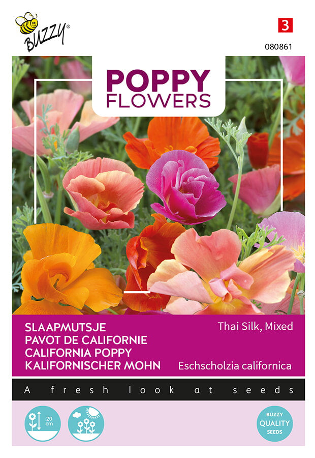Buzzy Seeds Kalifornischer Mohn  Thai Silk