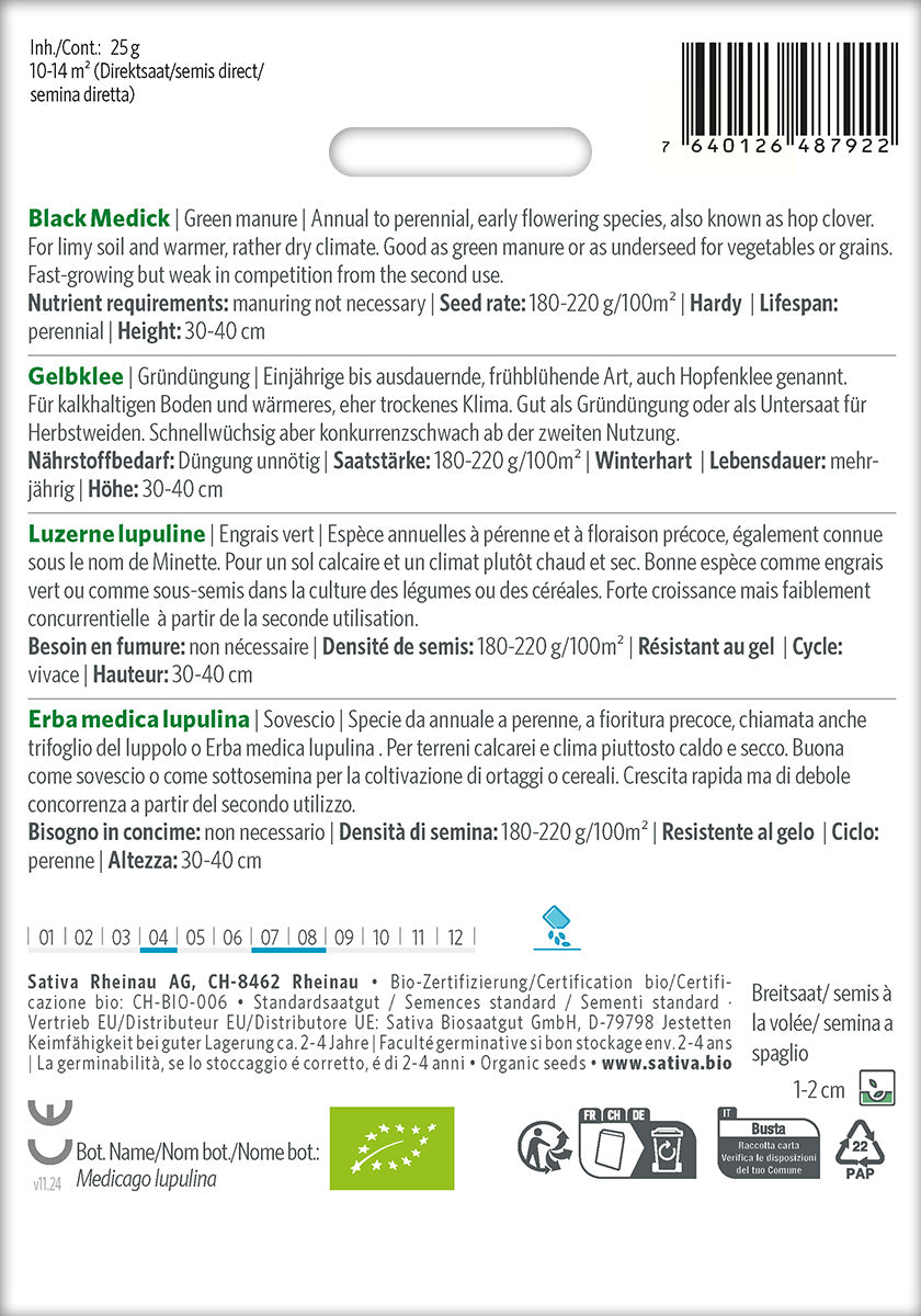Sativa BIO Gründüngung Gelbklee
