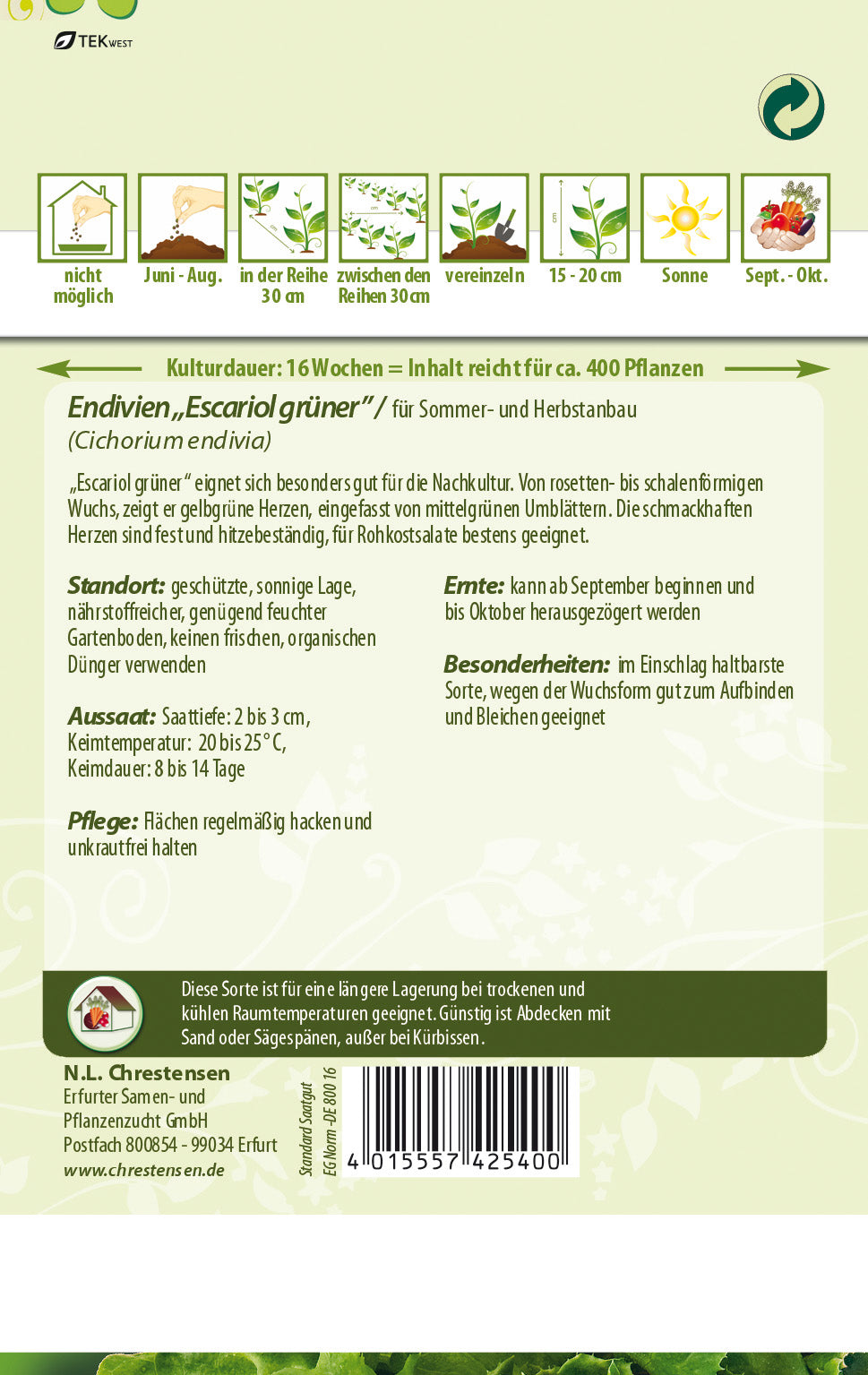N.L. Chrestensen Endivien Escariol grüner